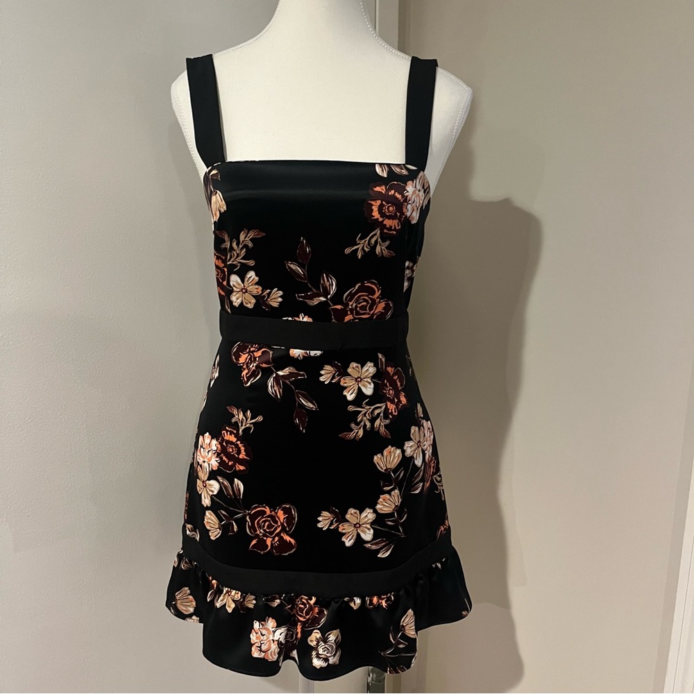 NBD Ashlynn Floral Black Mini Dress